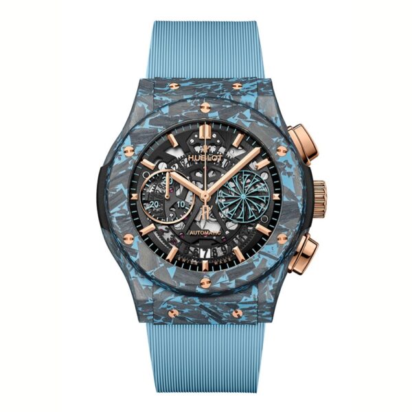 HUBLOT Classic Fusion Aerofusion Chronograph Blue Carbon Mykonos Boutique Edition