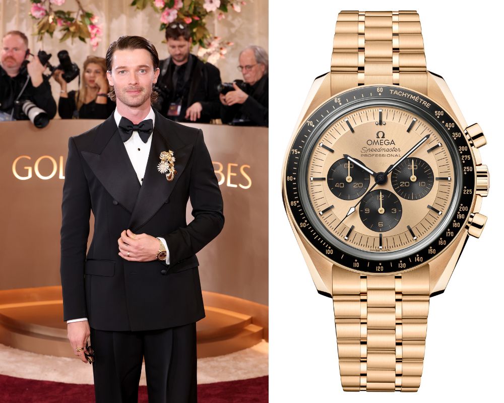 Golden Globes 2026 Patrick Schwarzenegger Omega