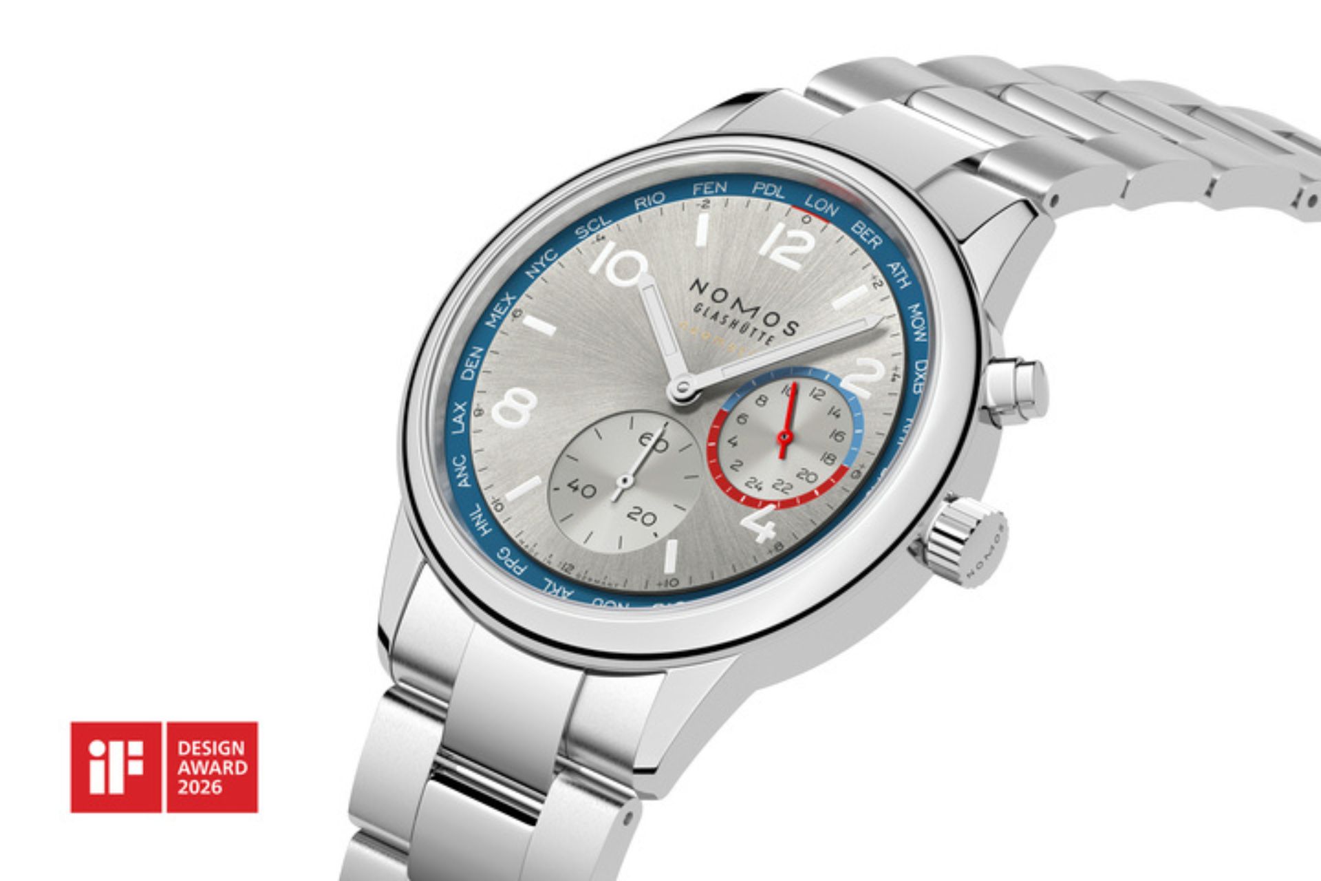 Nomos Club Sport neomatic Worldtimer iF Design Award